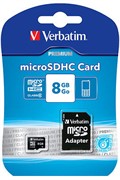 Флеш карта microSD 8GB Verbatim microSDHC Class 10 (SD адаптер) 44081 Флеш карта microSD 8GB Verbatim microSDHC Class 10 (SD адаптер) 44081