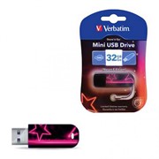 Verbatim 32GB Флеш накопитель Mini Neon Edition, USB 2.0, Pink 49390 Verbatim 32GB Флеш накопитель Mini Neon Edition, USB 2.0, Pink 49390