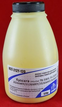 Тонер для Kyocera TK-590Y, FS-C5250/2026/2126/2526 Yellow (фл. 120г) 5K B&W Standart (Tomoegawa) фас. Россия     KST-212Y-120 - фото 10011