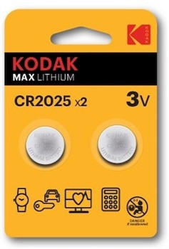 Батарейка CR2025, 3 В, KODAK (1 шт.)     CR2025 - фото 10291