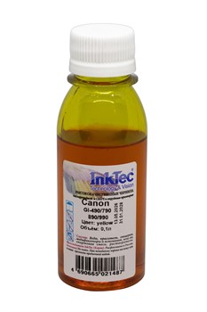 Чернила InkTec (C0090) для Canon GI-490/790/890/990, Y, 0,1 л.     1501609456 - фото 10881