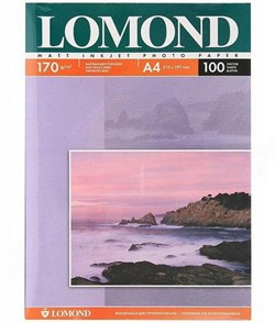 Lomond Матовая двусторонняя бумага A4, 170г/м2, 100 листов     0102006 - фото 4468