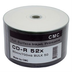 Диск CD-R CMC/Ritek 700 Mb, 52x, Bulk (50) Printable     41144 - фото 4876