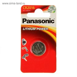 Батарейка CR2016 Power Cells, 3 В, Panasonic (1 шт.)     CR2016 - фото 9450