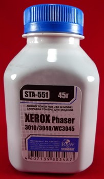 Тонер XEROX Phaser 3040/3010/WC 3045 (фл. 45г) B&W Standart фас. Россия     3040 - фото 9556