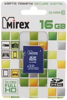 Флеш карта SD 16GB Mirex SDHC Class 10     13611-SD10CD16 - фото 9724