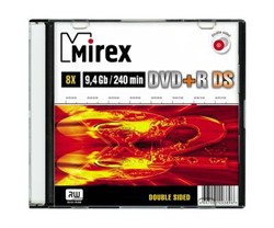 Диск DVD+R Mirex 9.4 Gb, 8x, Slim Case, Двусторонний     203896 - фото 9755