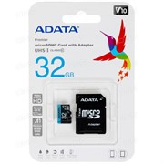Флеш карта microSD 32GB A-DATA microSDHC Class 10 UHS-I A1 100/20 MB/s (SD адаптер)     AUSDH32GUICL10A1-RA1