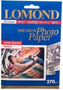 Lomond Суперглянцевая фотобумага 10х15, 270г/м2, 20л.     1106102