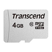 Флеш карта microSD 4GB Transcend microSDHC Class 10, (без адаптера), TLC     TS4GUSD300S