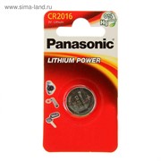 Батарейка CR2016 Power Cells, 3 В, Panasonic (1 шт.)     CR2016