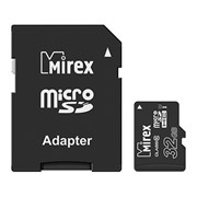 Флеш карта microSD 32GB Mirex microSDHC Class 10 UHS-I (SD адаптер)     13613-ADSUHS32