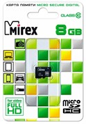 Флеш карта microSD 8GB Mirex microSDHC Class 10     13612-MC10SD08