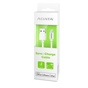 Кабель A-DATA Lightning-USB для зарядки и синхронизации iPhone, iPad, iPod (сертифицирован Apple) 1м, White     AMFIPL-100CM-CWH